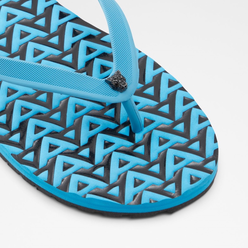 Bright Blue Rickle Flip Flops Fashion Aldo