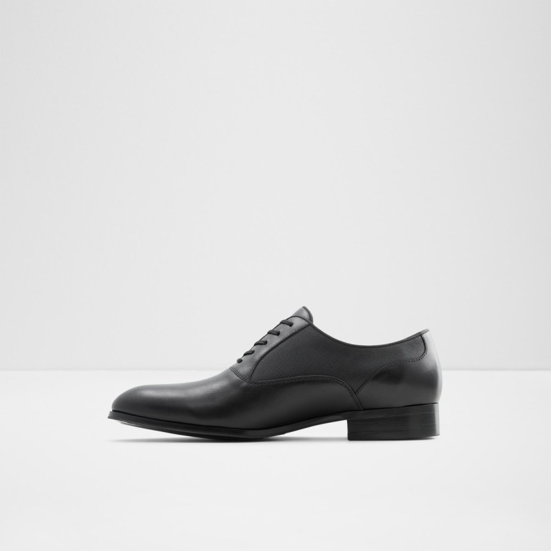 Black Leather Fashion Aldo Ridge Oxford Shoe