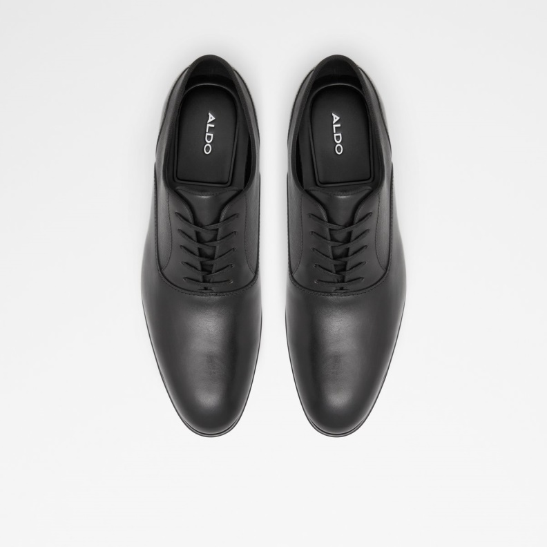 Black Leather Fashion Aldo Ridge Oxford Shoe