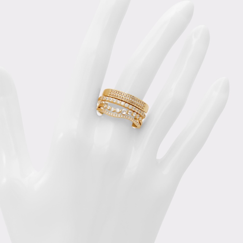 Gold-Clear Multi Fashion Aldo New Arrival Roewin Ring