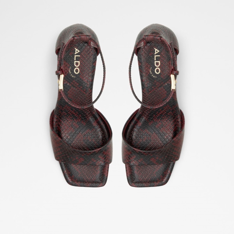 Aldo Fashion Online Exclusive Safdie Ankle Strap Heeled Sandal Red