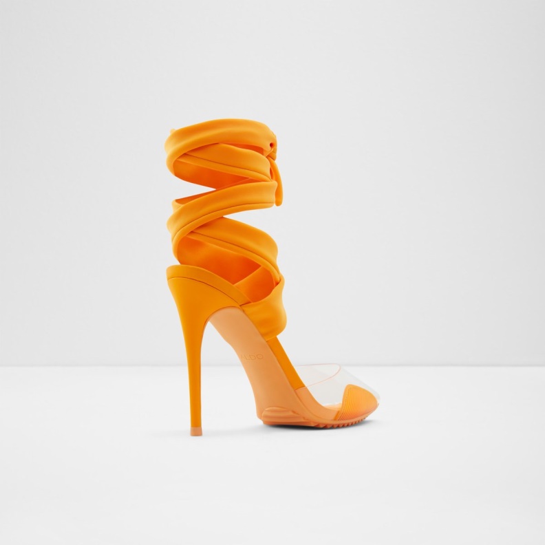 Salerno Strappy Heeled Shoe Stiletto Heel Orange Aldo Fashion