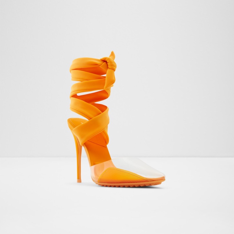 Salerno Strappy Heeled Shoe Stiletto Heel Orange Aldo Fashion