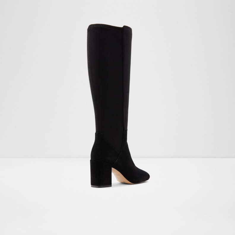 Satori Knee-High Boot Block Heel Fashion Black Textile Aldo