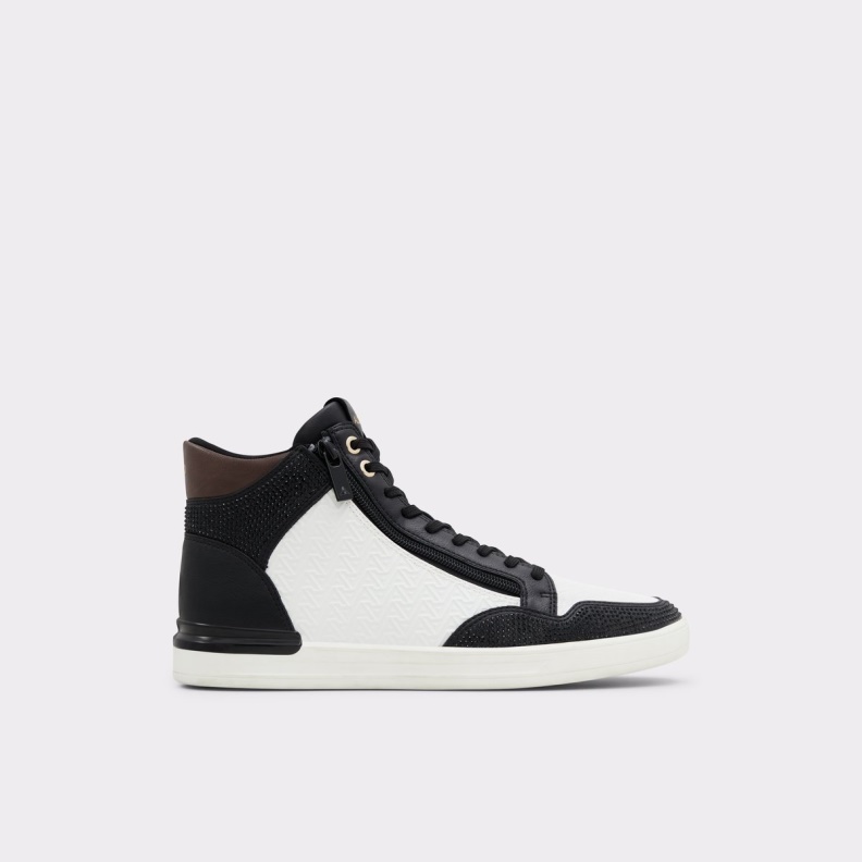 Fashion Black Synthetic Shiny Sauerbergg High Top Sneaker Aldo