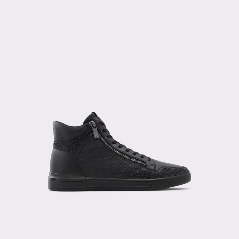 Black Synthetic Shiny Aldo Fashion Sauerbergg High Top Sneaker Cup Sole