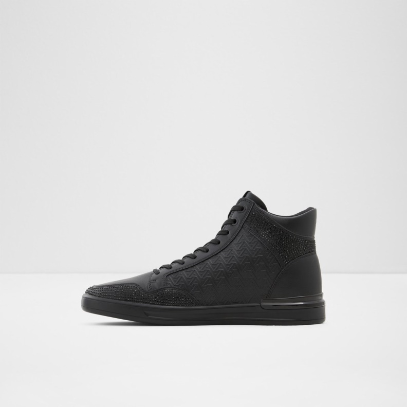 Black Synthetic Shiny Aldo Fashion Sauerbergg High Top Sneaker Cup Sole