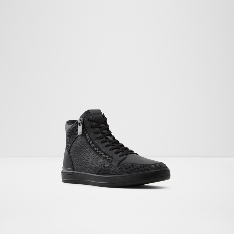 Black Synthetic Shiny Aldo Fashion Sauerbergg High Top Sneaker Cup Sole