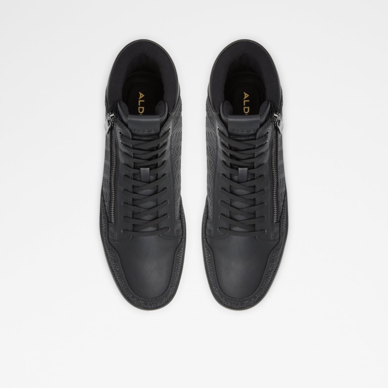 Black Synthetic Shiny Aldo Fashion Sauerbergg High Top Sneaker Cup Sole