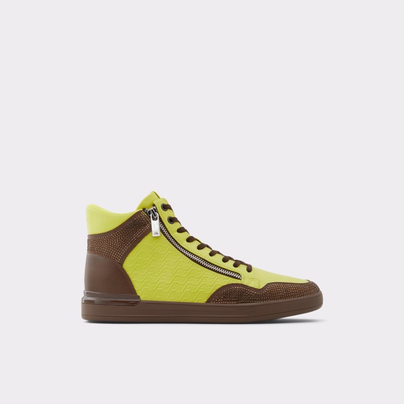 Aldo Fashion Bright Green Sauerbergg High Top Sneaker Cup Sole