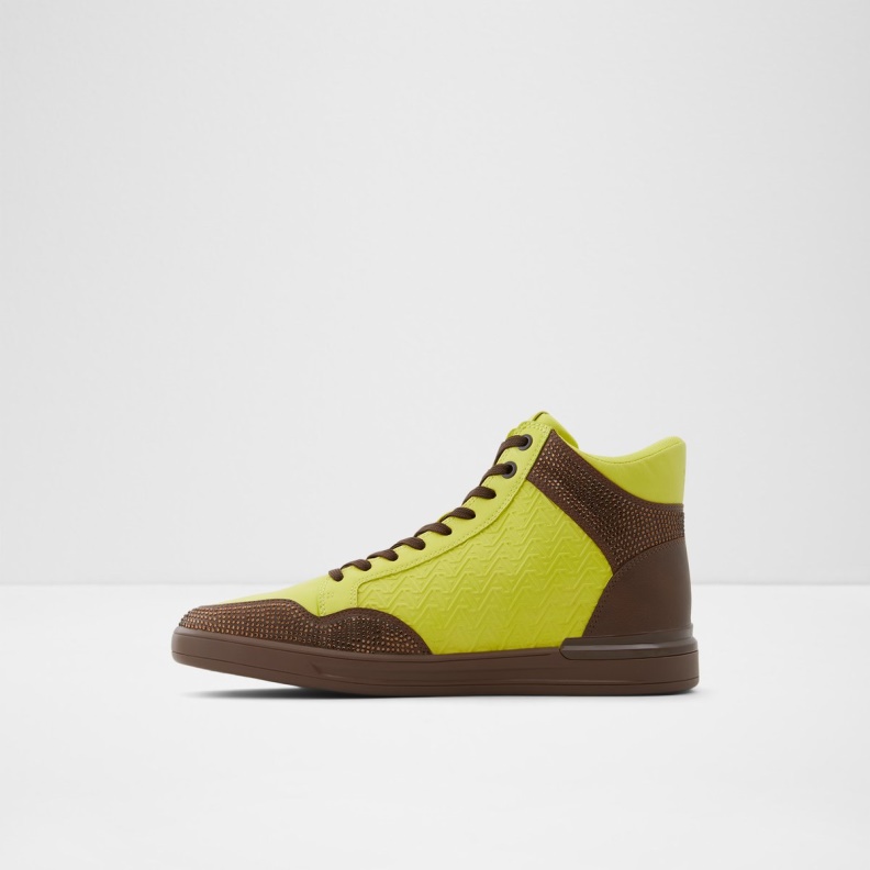 Aldo Fashion Bright Green Sauerbergg High Top Sneaker Cup Sole