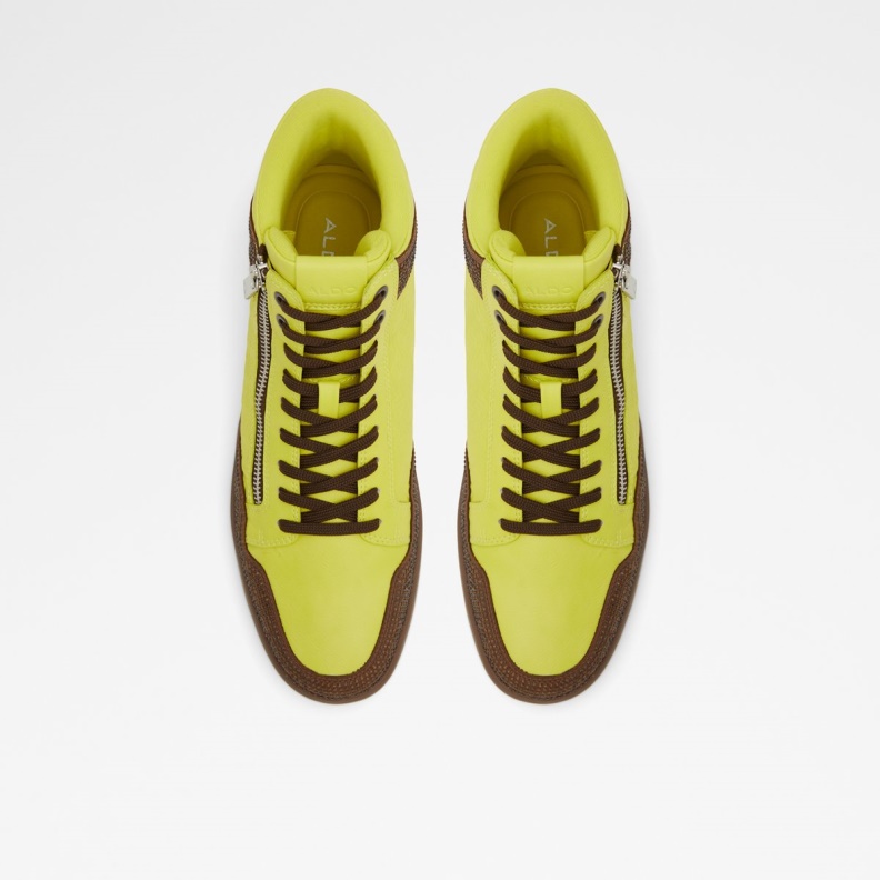 Aldo Fashion Bright Green Sauerbergg High Top Sneaker Cup Sole