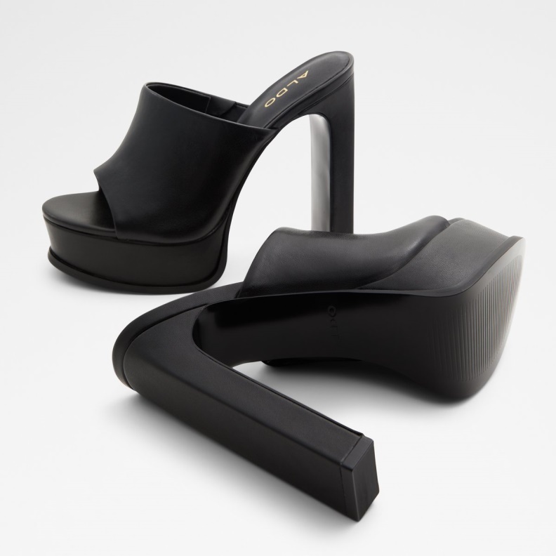 Savilla Heeled Mule Plateforme Black Aldo Fashion