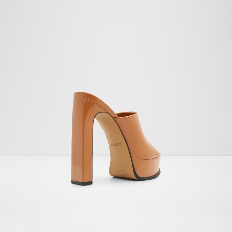 Aldo Fashion Dark Beige Savilla Heeled Mule Plateforme