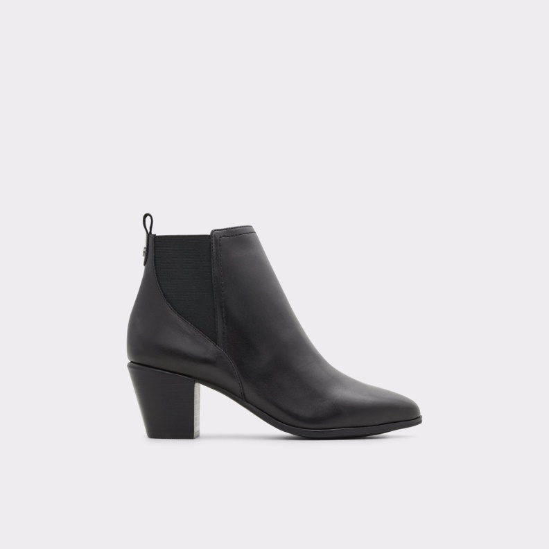 Black Leather Smooth New Arrival Savun Chelsea Boot Block Heel Aldo Fashion