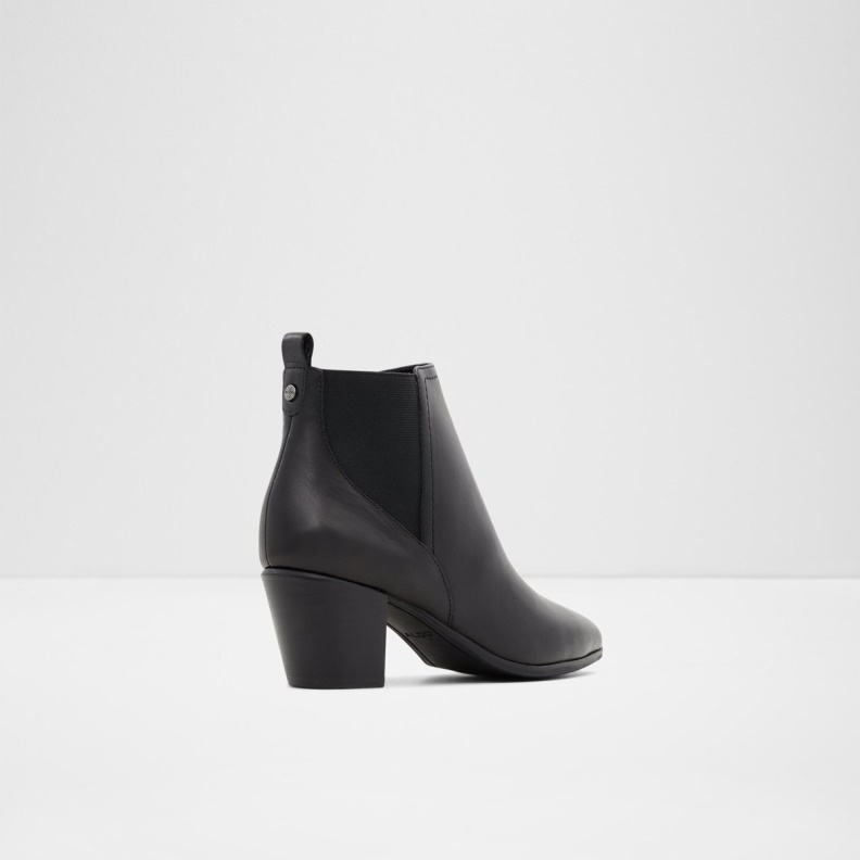Black Leather Smooth New Arrival Savun Chelsea Boot Block Heel Aldo Fashion