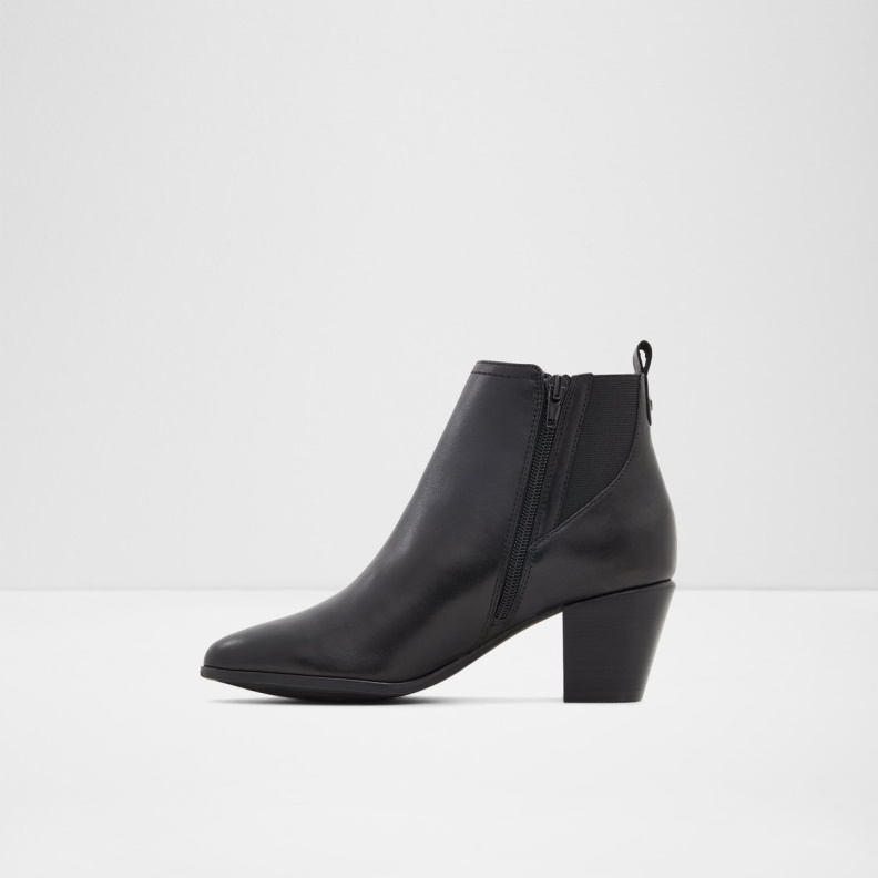 Black Leather Smooth New Arrival Savun Chelsea Boot Block Heel Aldo Fashion