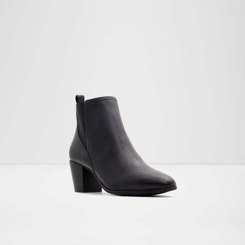 Black Leather Smooth New Arrival Savun Chelsea Boot Block Heel Aldo Fashion
