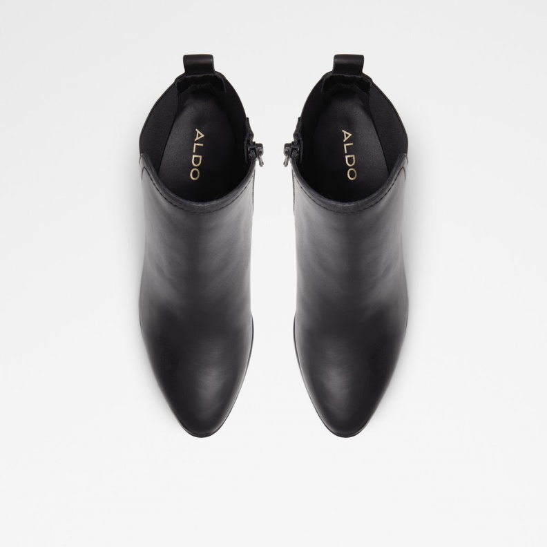 Black Leather Smooth New Arrival Savun Chelsea Boot Block Heel Aldo Fashion