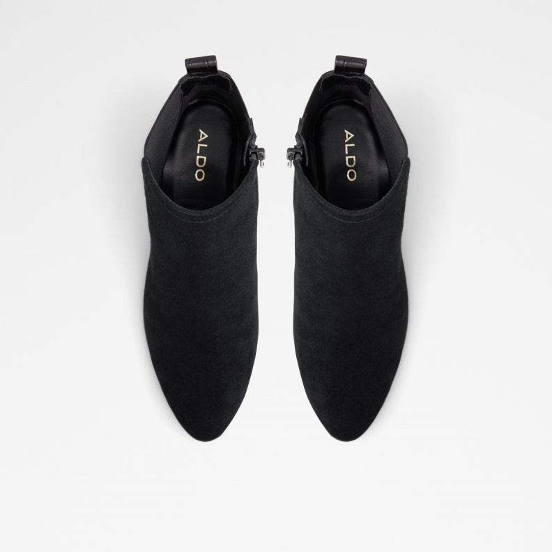 New Arrival Savun Chelsea Boot Block Heel Fashion Black Leather Mixed Material Aldo