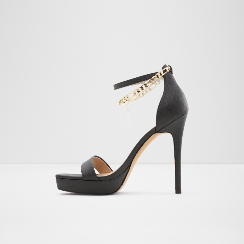 Fashion Aldo Scarlettchain Heeled Sandal Stiletto Heel Black