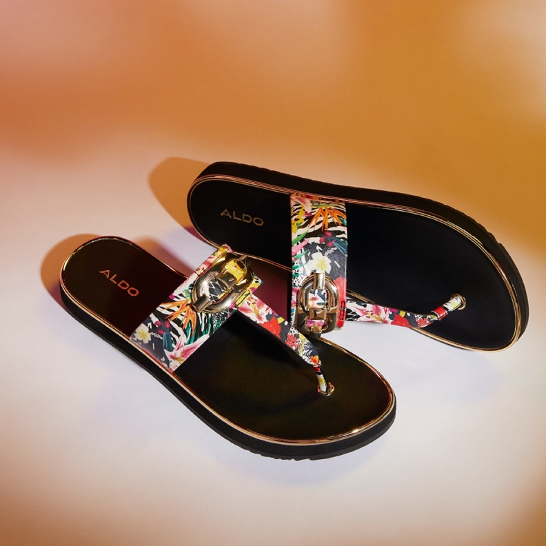 Aldo Searene Flip Flop Wedge Heel Multicolor Fashion