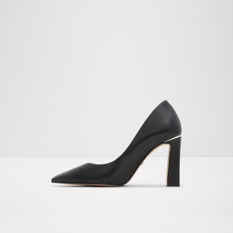Fashion Black Leather Smooth Seirith Pump Aldo