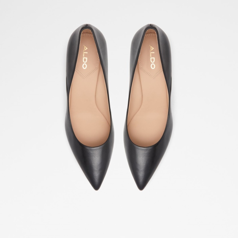 Fashion Black Leather Smooth Seirith Pump Aldo