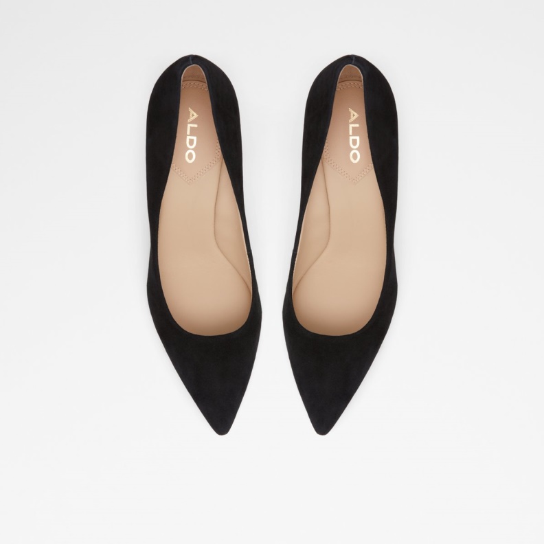 Black Leather Suede Fashion Aldo Seirith High Heel Shoe