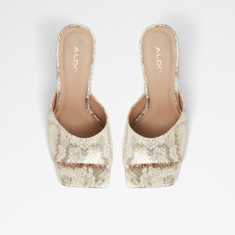 Gold Selah Heeled Mule Aldo Fashion