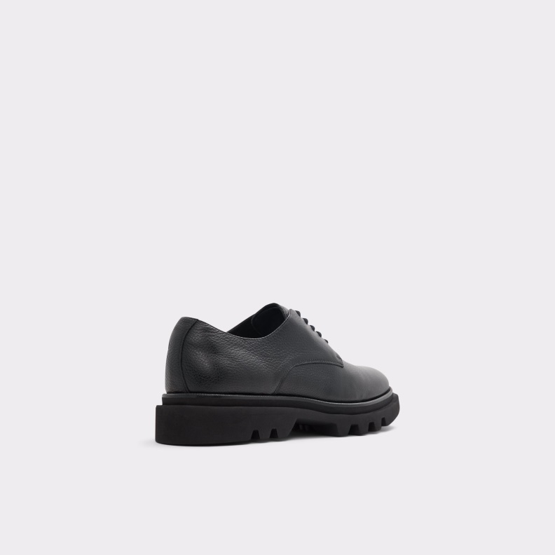 Fashion Aldo Black Leather Grainy New Arrival Sergei Oxford Shoe Lug Sole