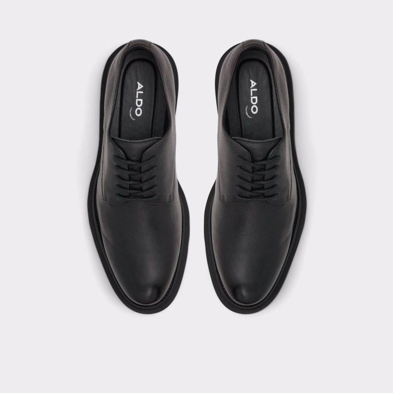 Fashion Aldo Black Leather Grainy New Arrival Sergei Oxford Shoe Lug Sole