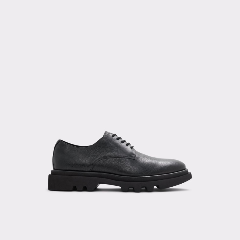 New Arrival Sergei Oxford Shoe Lug Sole Fashion Black Leather Grainy Aldo