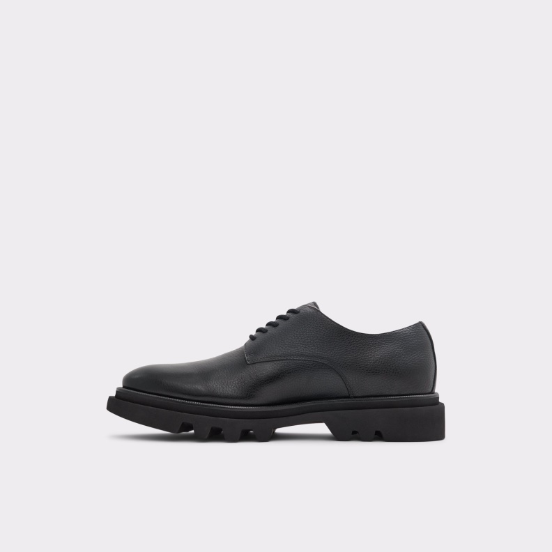 New Arrival Sergei Oxford Shoe Lug Sole Fashion Black Leather Grainy Aldo
