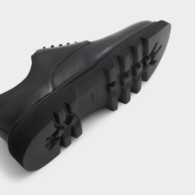 New Arrival Sergei Oxford Shoe Lug Sole Fashion Black Leather Grainy Aldo