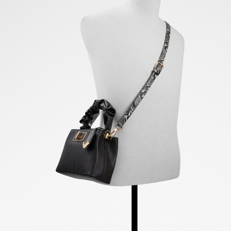 Black Fashion Aldo Snakie Top Handle Bag