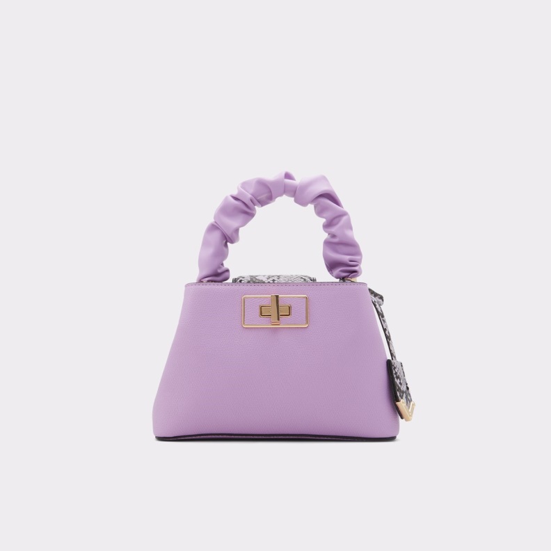 Bright Purple Fashion Aldo Snakie Top Handle Bag