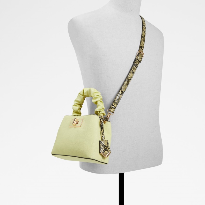 Light Yellow Aldo Fashion Snakie Top Handle Bag