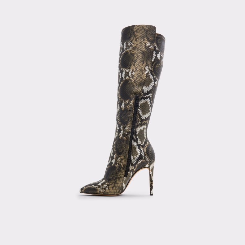 Khaki Fashion Aldo New Arrival Sophialaan Knee-High Boot Stiletto Heel