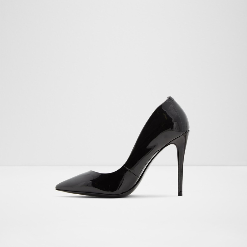 Aldo Fashion Stessy Pump Stiletto Heel Black Synthetic Patent