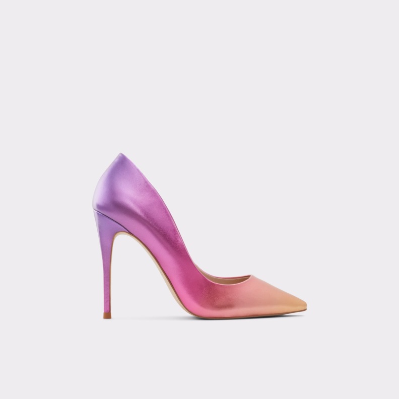 Fashion Purple Synthetic Satin Stessy High Heel Shoe Stiletto Heel Aldo