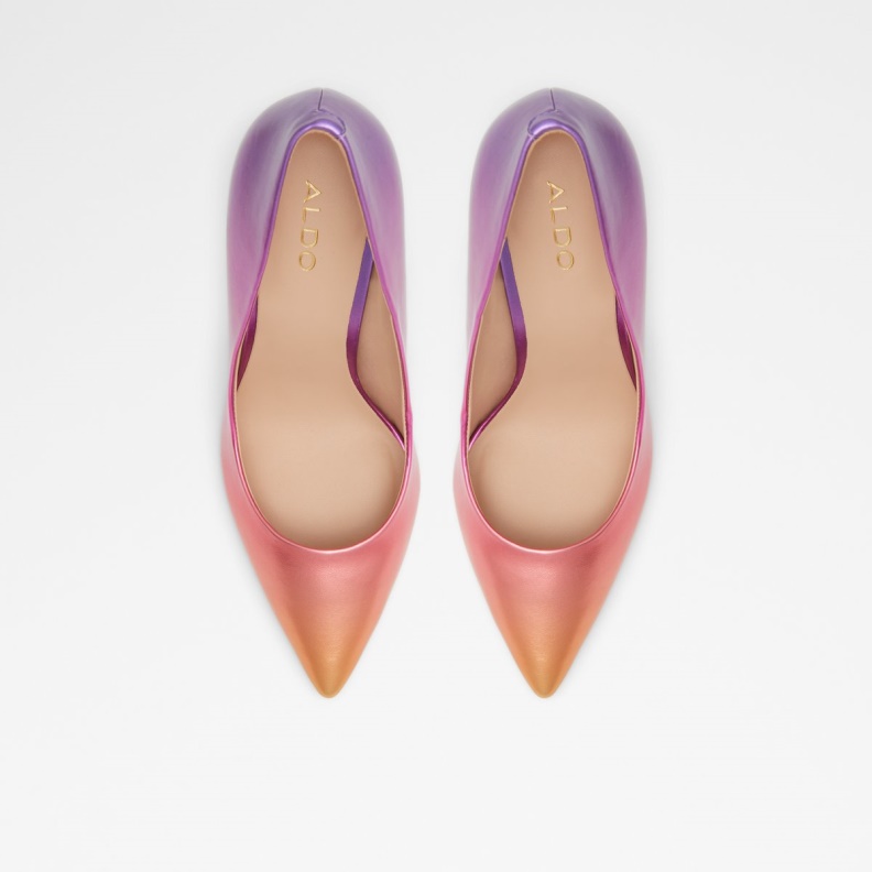 Fashion Purple Synthetic Satin Stessy High Heel Shoe Stiletto Heel Aldo