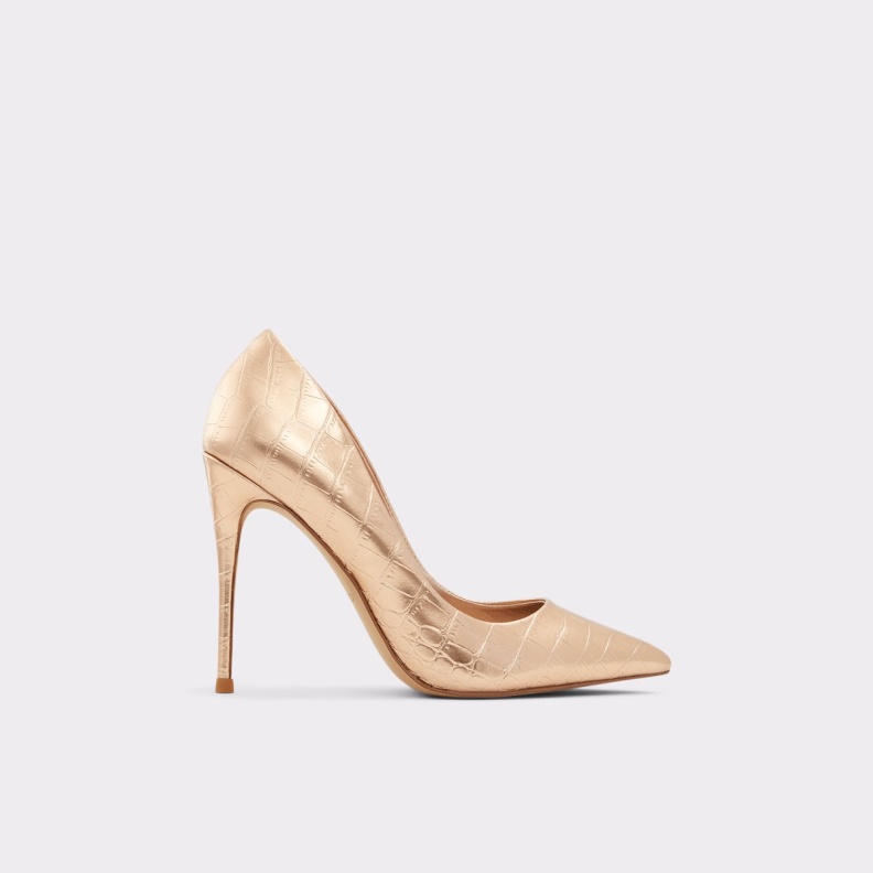 Aldo Rose Gold Fashion Stessy High Heel Shoe Stiletto Heel