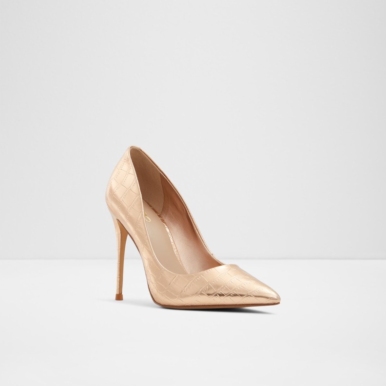 Fashion Aldo Rose Gold Stessy High Heel Shoe Stiletto Heel