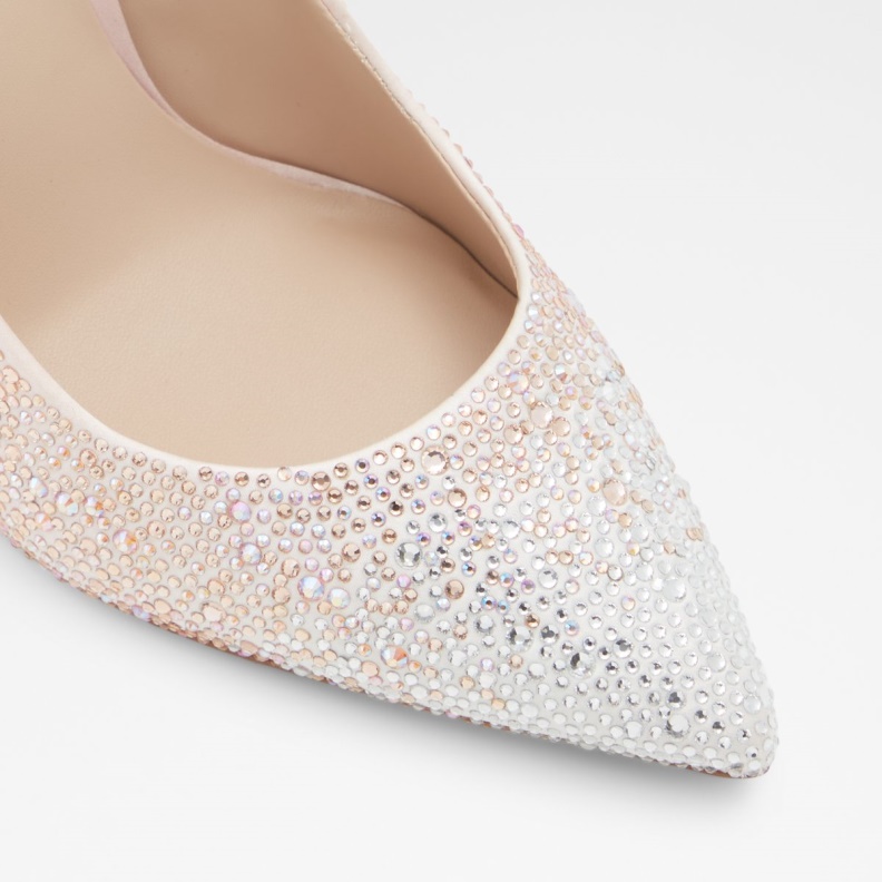 Aldo Fashion Pink Textile Mixed Material Stessy High Heel Shoe Stiletto Heel