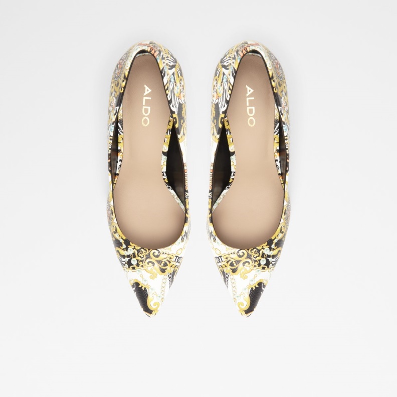 Aldo Stessy High Heel Shoe Stiletto Heel Black Multi Fashion