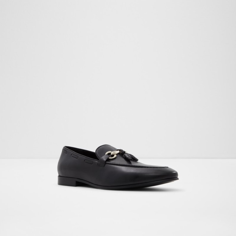 Aldo Fashion Stokhid Schwarzes Leder Glatt