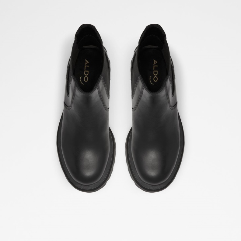 Stompd Chelsea Boot Lug Sole Fashion Black Leather Smooth Aldo