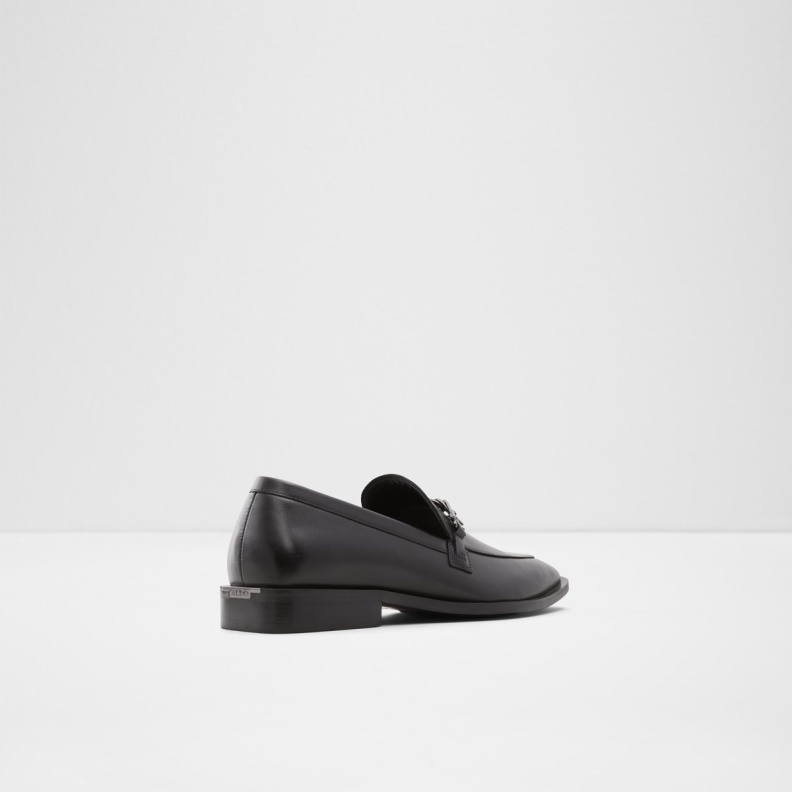 Suavo Loafer Fashion Aldo Black Leather Smooth