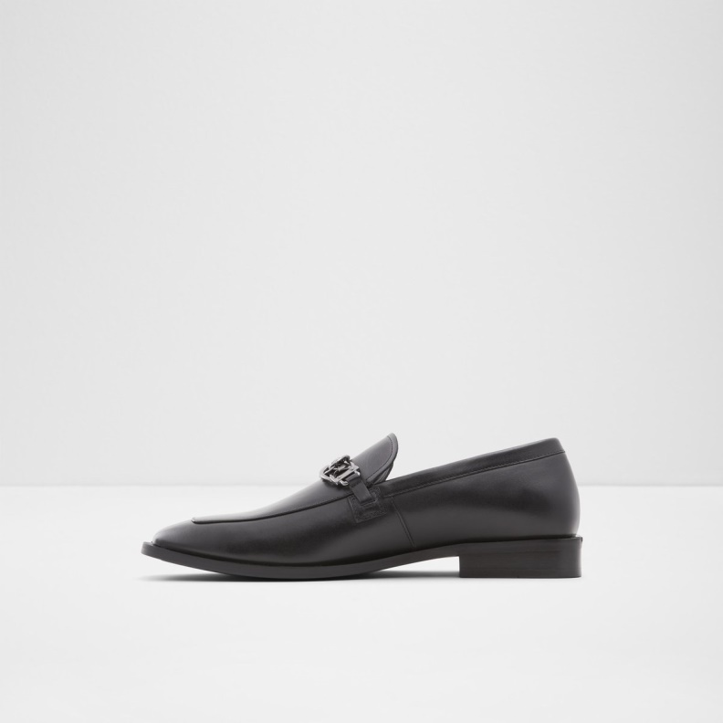 Suavo Loafer Fashion Aldo Black Leather Smooth